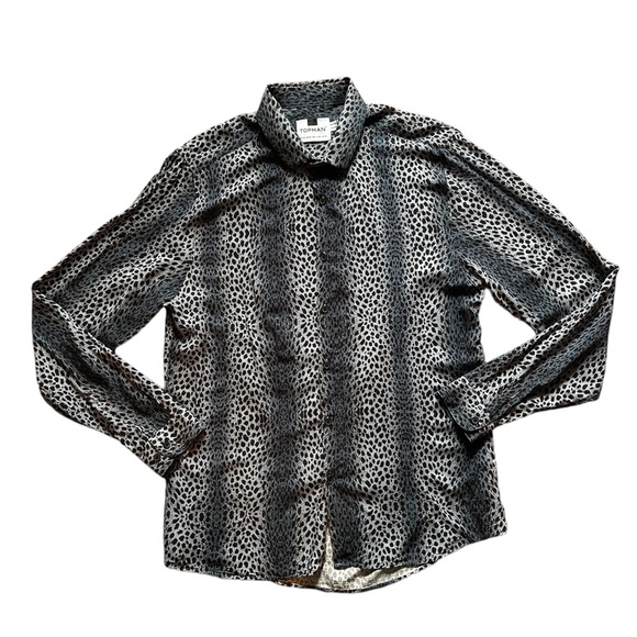 Topman Leopard Print Long Sleeve Button Down. Men’s XL - Picture 2 of 8